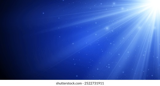 Aspectos destacados realistas: Efectos brillantes y reflejo de la luz del sol sobre fondo transparente