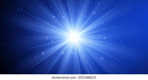 Aspectos destacados realistas: Efectos brillantes y reflejo de la luz del sol sobre fondo transparente