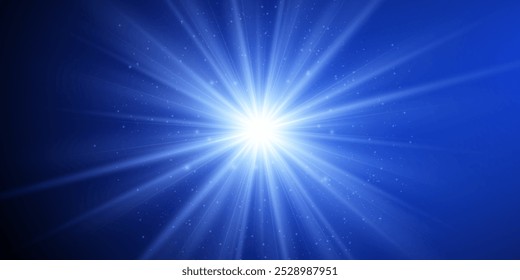 Destaques realistas: Efeitos brilhantes e reflexões de luz solar sobre fundo transparente