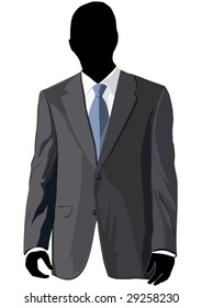 Realistic highly detailed vector suit.
