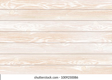 Realistic highly detailed vector whitened wooden background. Hand drawn, no tracing.