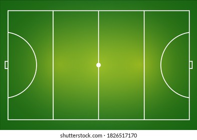 Realistic hockey field top view vector