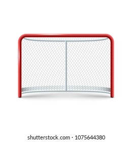 Realistic hockey gates icon on the white background. Vector eps 10