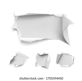 Realistic hole in paper. Vector illustration element ready for your design.EPS10.	