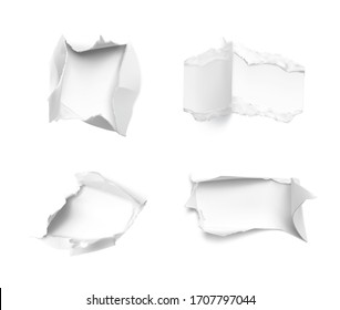 Realistic hole in paper. Vector illustration element ready for your design.EPS10.	