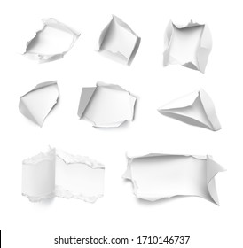 Realistic hole in paper. Vector illustration element ready for your design.EPS10.