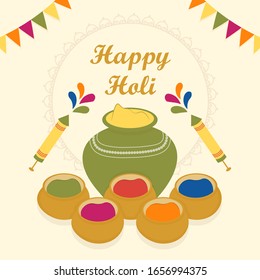 Realistic Holi Festival Festive Concept
