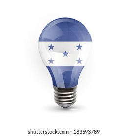Realistic Honduras bulb isolated over white. Vector design. 