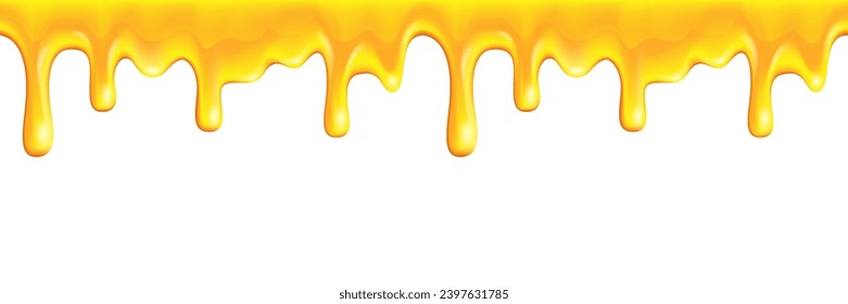 realistic honey drip seamless frame background