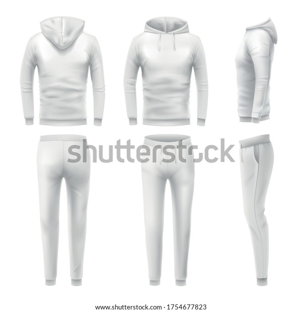 Download Realistic Hoodies Pants Mockup Man Sportswear Stock Vector Royalty Free 1754677823