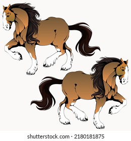 Realistic Horse Icon Vector Illustration