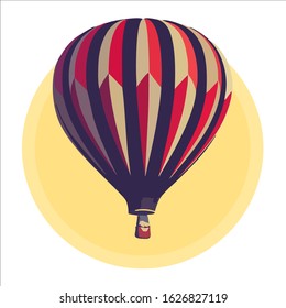 Realistic hot air balloon illustration