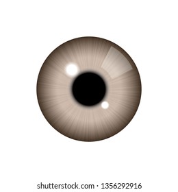 Realistic human eye on white background 