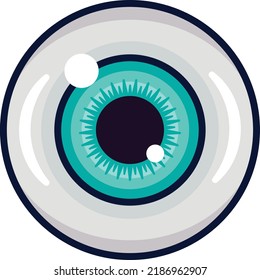 Realistic Human Eyeball Blue Eye On Stock Vector (Royalty Free ...