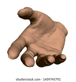 Realistic human hand. Helping hand. 3D. Vector illustration