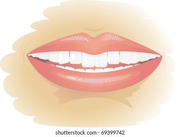 Realistic human smile