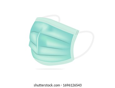 realistic hygienic mask or medical mask vectors for particulate respirator and Corona virus filter isolated on white background