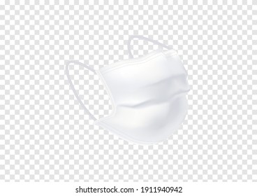realistic hygienic white mask vectors for covid19 on transparency background ep26