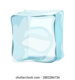 Water Ice Cube Icon Vector Illustration Stock Vector (Royalty Free ...