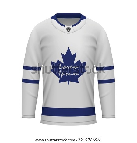 Realistic Ice Hockey away jersey Toronto, shirt template for sport uniform
