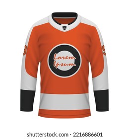 Realistic Ice Hockey shirt Philadelphia, jersey template for sport uniform