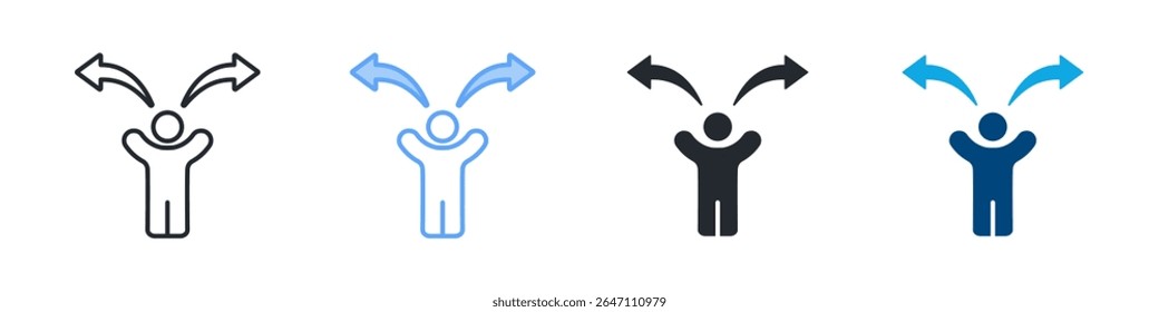 Realistic Icon Set Multiple Style. Designed In Outline, Blue, Glyph, Dual Tone