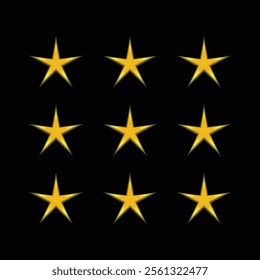 Realistic illustrated star icon vector