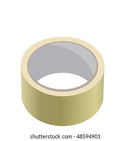 Realistic illustration of adhesive tape. Vector