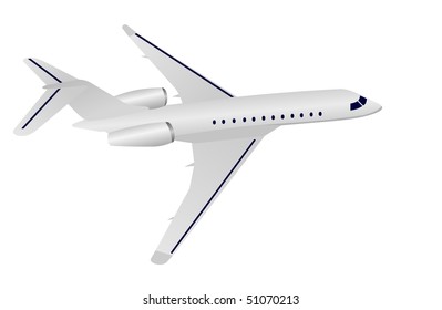 Realistic illustration aircraft - vector