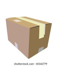 Realistic illustration of box - vector