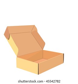 Realistic illustration of box - vector