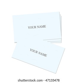 Realistic illustration business card - vector