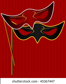 Realistic illustration of carnivals mask - vector