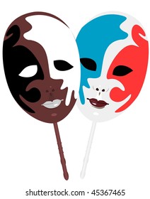 Realistic illustration of carnivals mask - vector