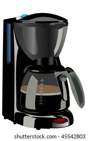 Realistic illustration of coffee maker - vector