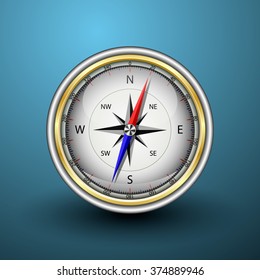 Realistic illustration of a compass