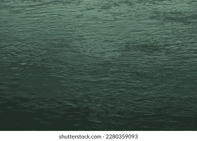 Realistic illustration of Danube river surface background in winter sunny day. Reflection of sun glare on the water surface with characteristic ripples.