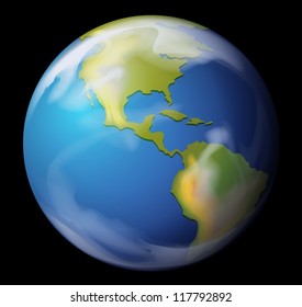 Realistic illustration of the Earth