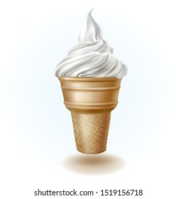 Realistic illustration of ice cream. Editable EPS vector