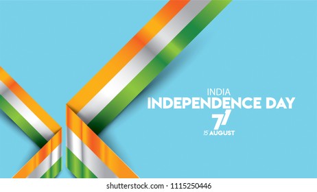 realistic illustration India flag waving for background design. independence day of india society