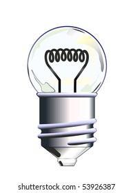 realistic illustration of lamp on white background - vector