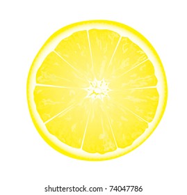 realistic illustration of lemon halves