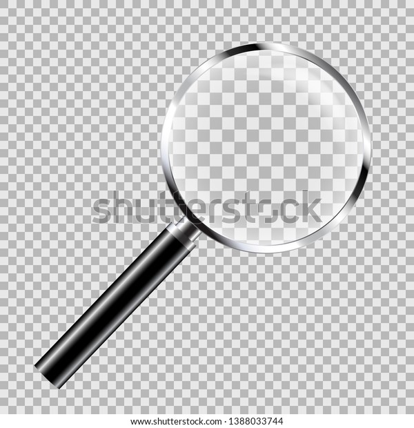 Realistic Illustration Magnifying Glass Metal Trim Stock Vector ...