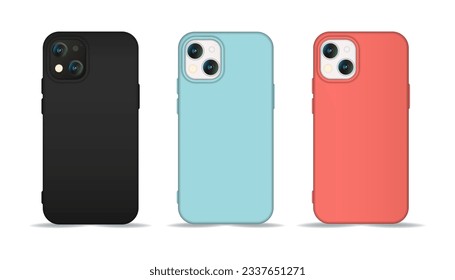 Realistic illustration of a mobile case	
