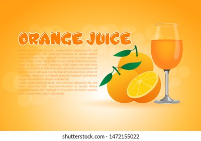 realistic illustration of orange juice. Eps 10.