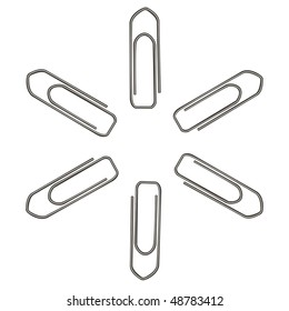 Realistic illustration paper clip - vector