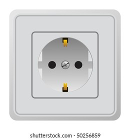 Realistic illustration power outlet - vector