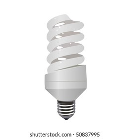 Realistic illustration saving lamp eco - vector