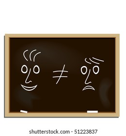 Realistic illustration school blackboard - vector