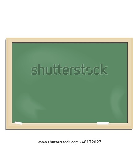 Realistic illustration school blackboard - vector
